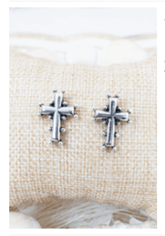 STERLING SILVER CROSS EARRINGS